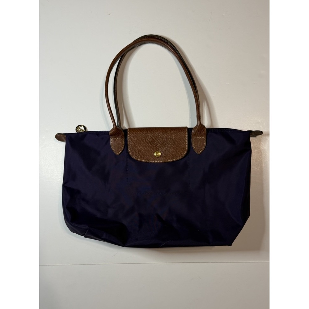 LONGCHAMP Le Pliage Original Tote Large Shoulder Bag Purple Handbag Purse